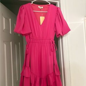Entro Vibrant Pink Mini Dress